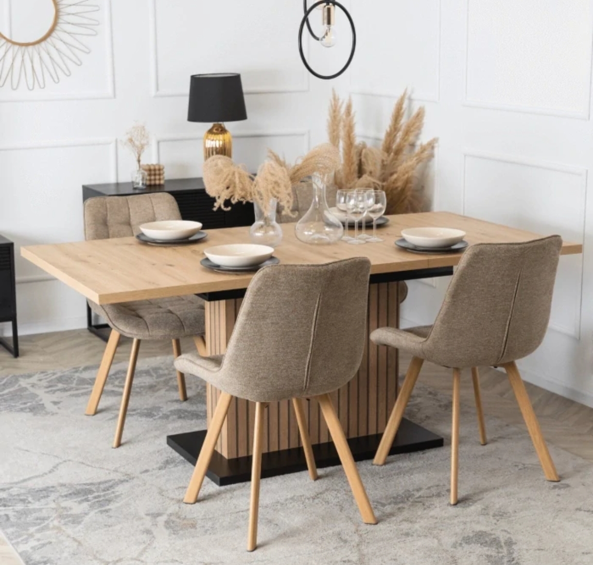 ✨ Moderné a útulné v jednom – stoličky s dubovým vzhľadom nôh! ✨