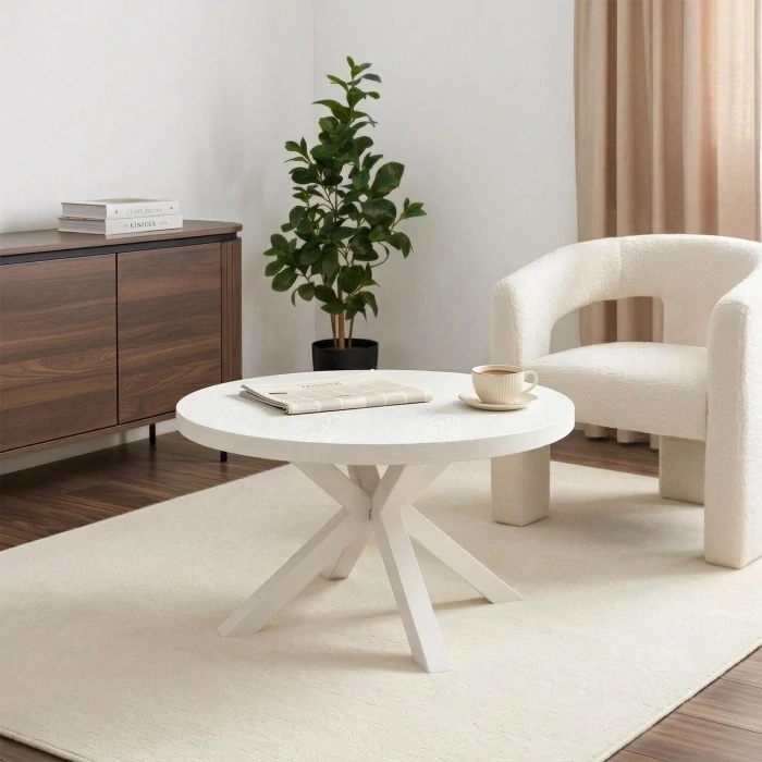 Stolík LINCOLN 80 cm béžový/kašmír