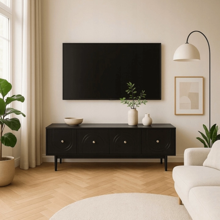 TV skrinka MARLEN 155 cm, čierna