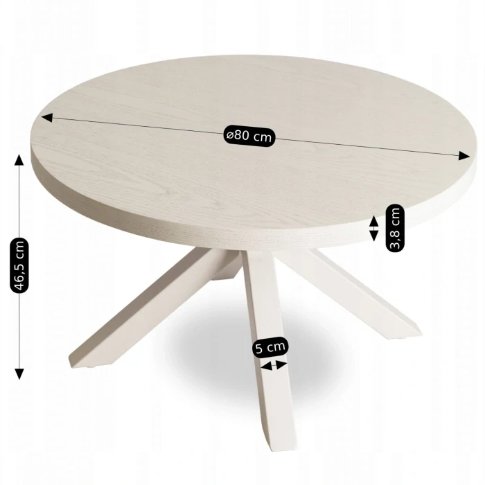 Stolík LINCOLN 80 cm béžový/kašmír