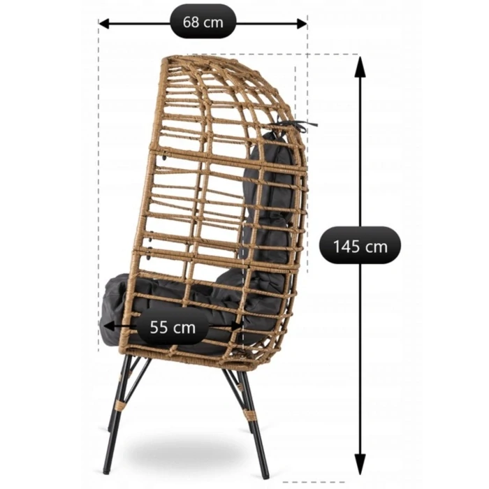 Záhradná stolička MADISON, sivá