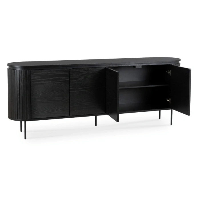 Komoda BECK 200 cm, čierna