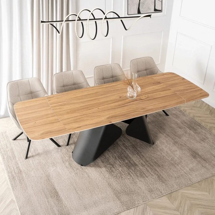 Rozkladací stôl VERONA 160-240 cm dub/čierna