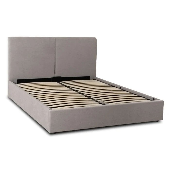 Posteľ MARSYLIA 160x200 s úložným priestorom, sivá