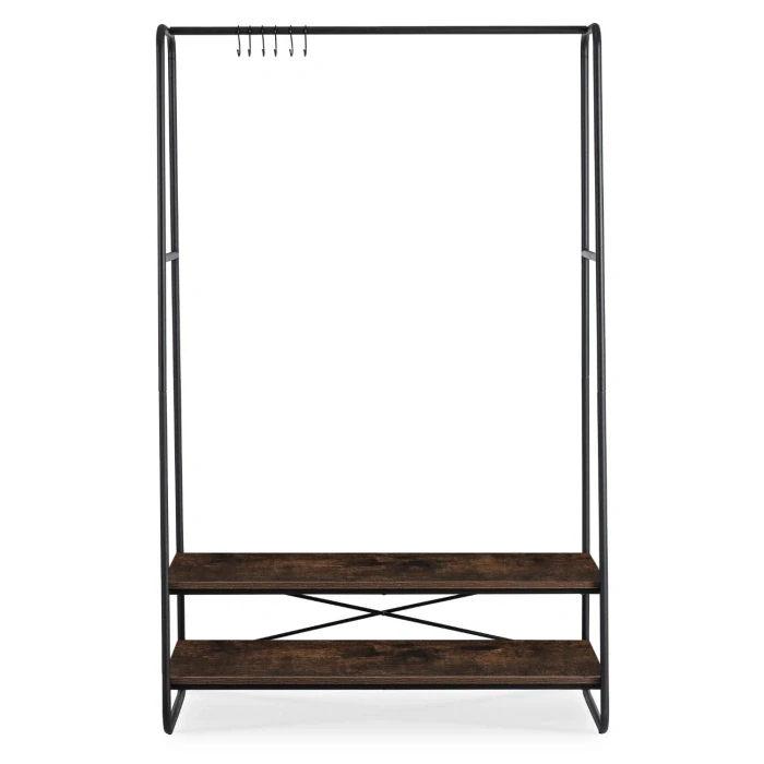 Vešiak do predsiene JOEL 100 cm, rustikálny dub/čierna