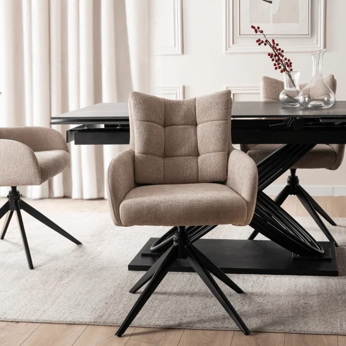 Otočná stolička JULY, béžová