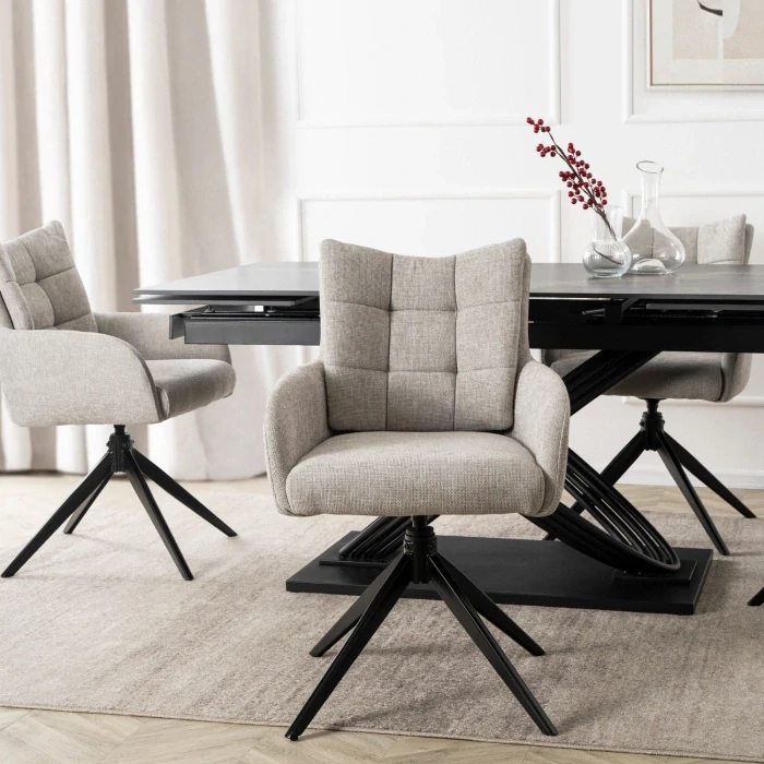 Otočná stolička JULY, sivá