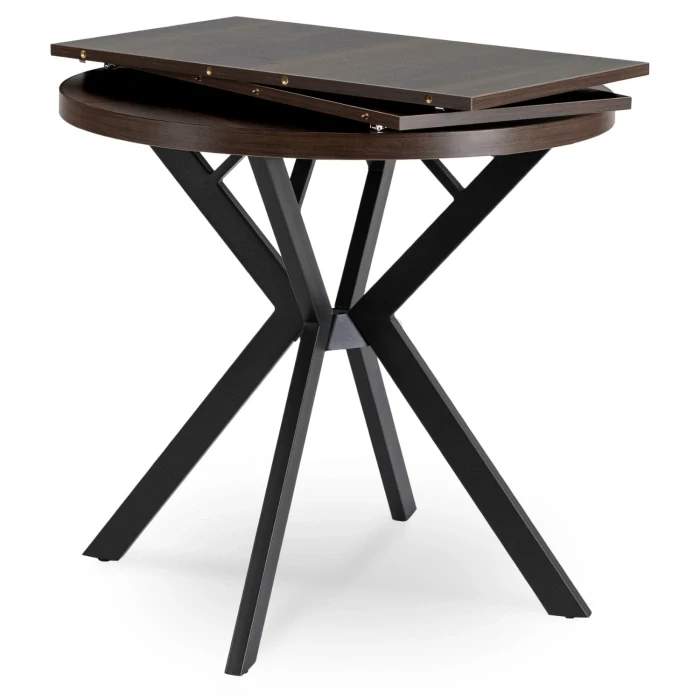 Stôl DORIAN 80-160 cm, orech/čierny