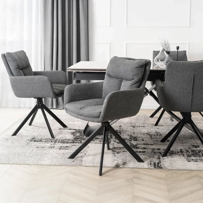 Otočná stolička PAUL, tmavosivá