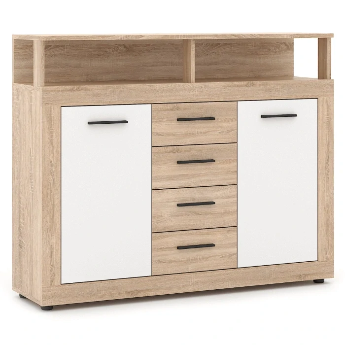 Komoda BLAGO MIDI B 119,5 cm, dub sonoma/biela