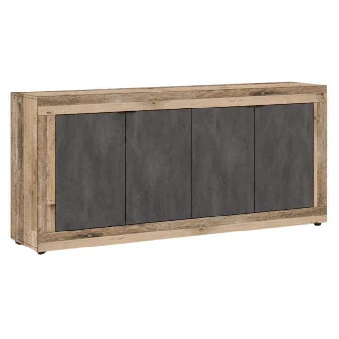 Komoda BLAGO 180 cm, čierna/dub