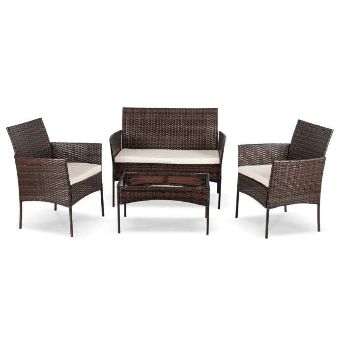 Záhradný nábytok MISSISIPI, hnedý/béžový