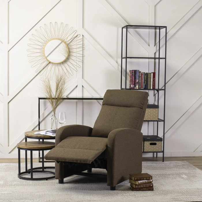 Polohovacie kreslo DANNY, hnedé