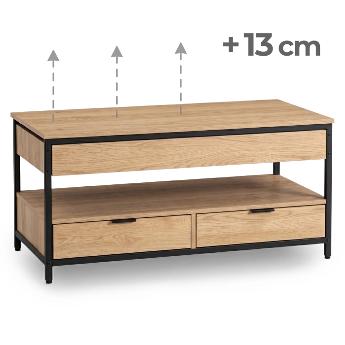 Konferenčný stolík LUCA 100 cm, dub/čierna