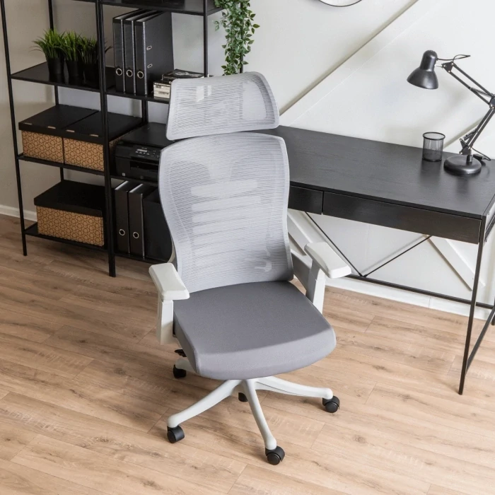 Ergonomická kancelárska stolička CARET 2, sivá