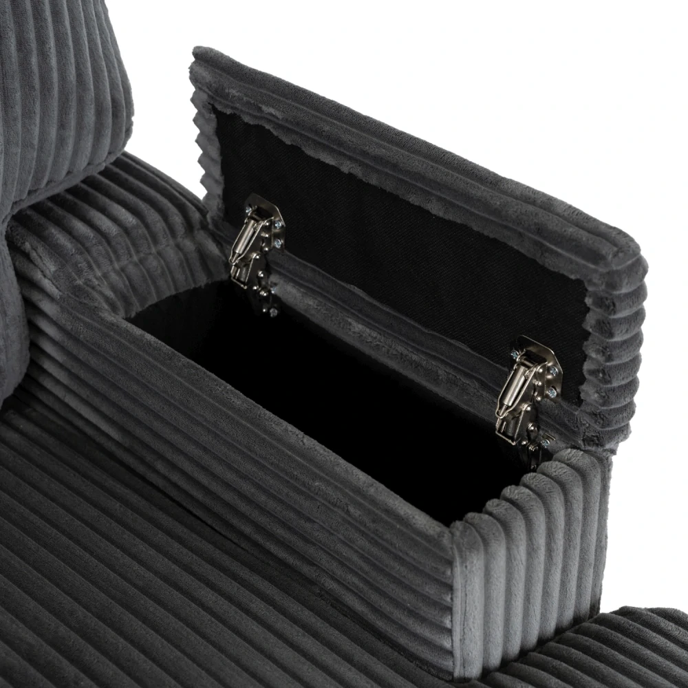 Pohovka NEO, sivá, manžestrová