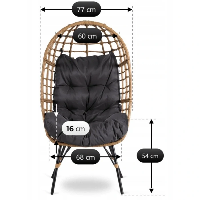 Záhradná stolička MADISON, sivá