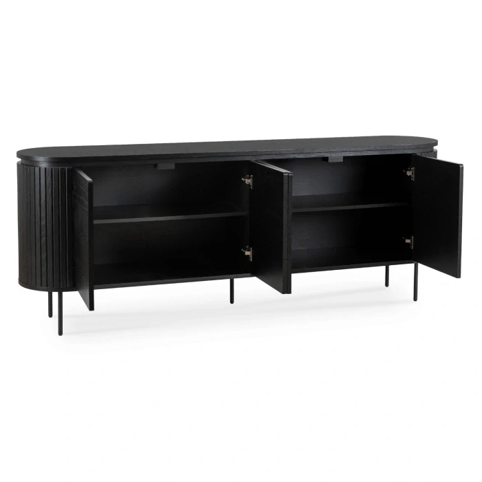 Komoda BECK 200 cm, čierna