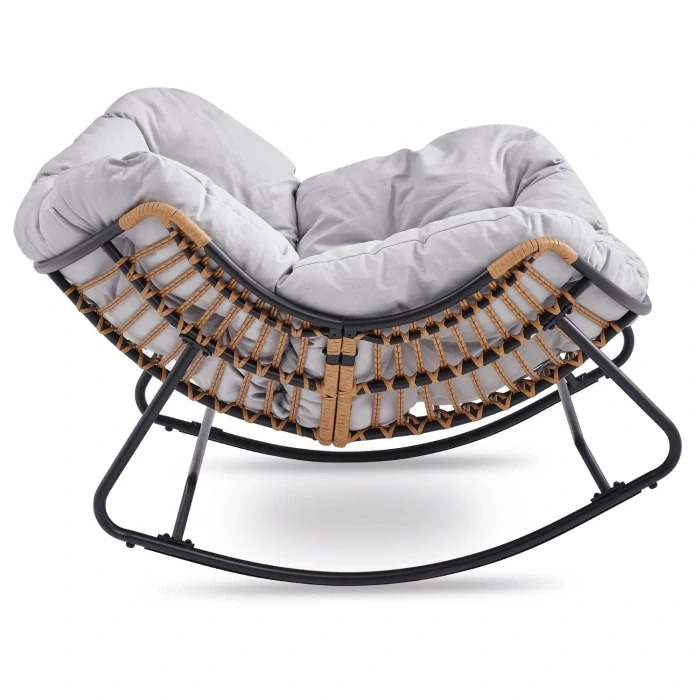 Hojdacie kreslo ELTON, sivé