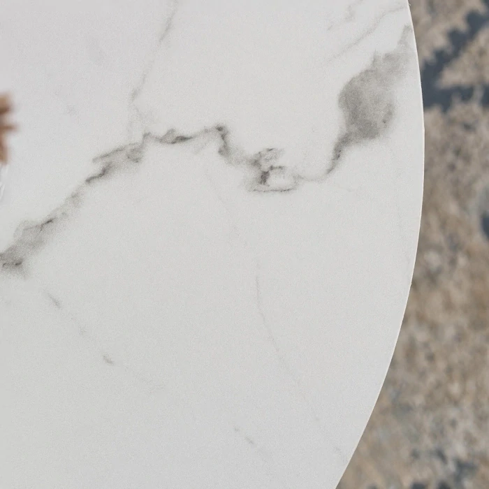 Stolík CLIFF, biely mramor/zlatá