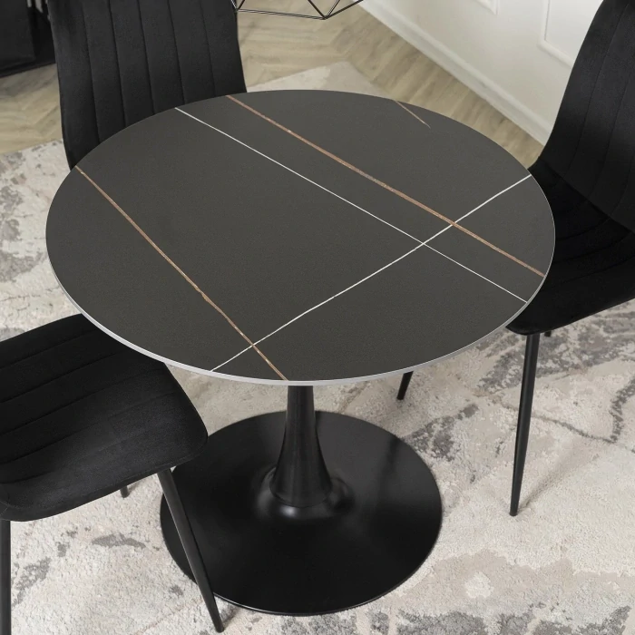 Stôl SANDER 90 cm, Čierny