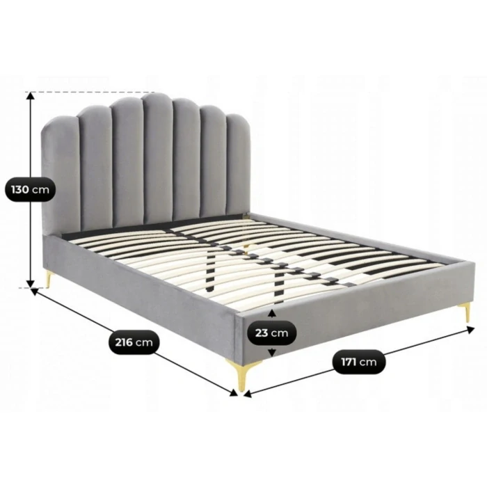 Posteľ GEMINI 160x200, Sivá