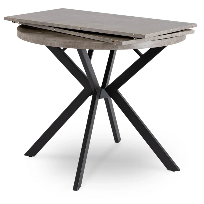 LUGO Stôl 90-190 cm Betón/čierna