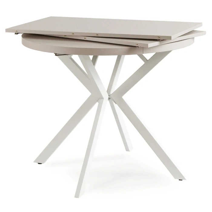 LUGO Stôl 90-190 cm kašmír/biela