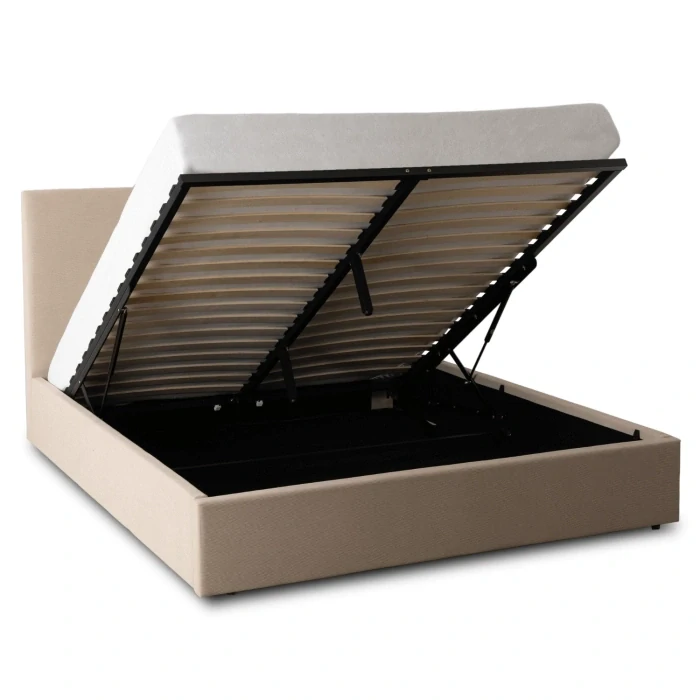 Posteľ MARSYLIA 180x200 s úložným priestorom, béžová