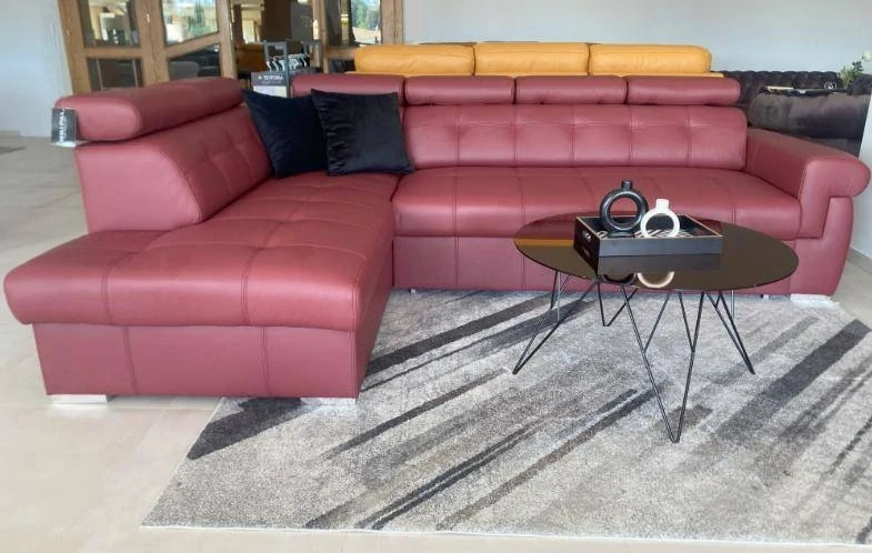 Sedačka JANA s úl. priestorom a rozkladom na objednávku Talianska koža