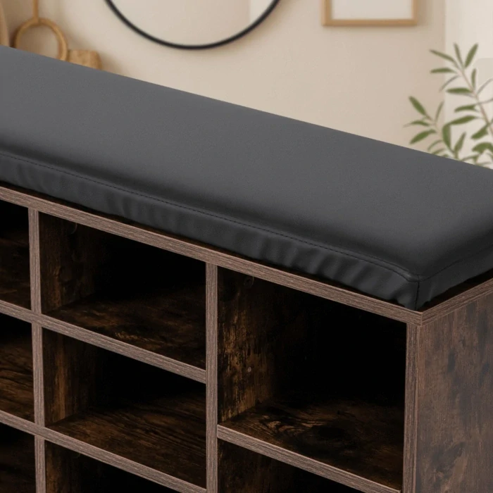 Botník AXEL 104 cm, rustikálny dub/čierna