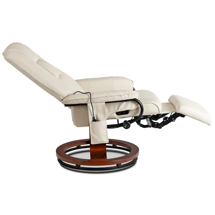 Masážne kreslo WEST, béžová ekokoža