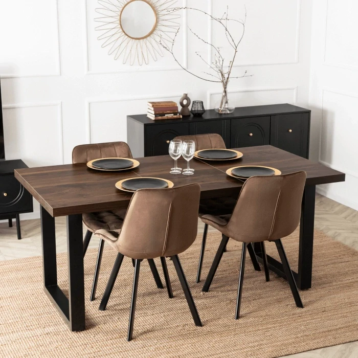 Rozkladací stôl TOMAS 130-230 cm orech/čierna