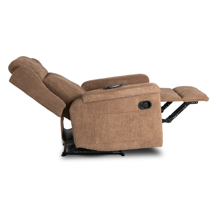 Masážne kreslo SEBASTIAN, hnedé, menčester