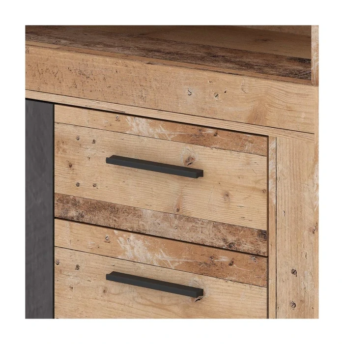 Komoda BLAGO MIDI A 119,6 cm, dub/čierna