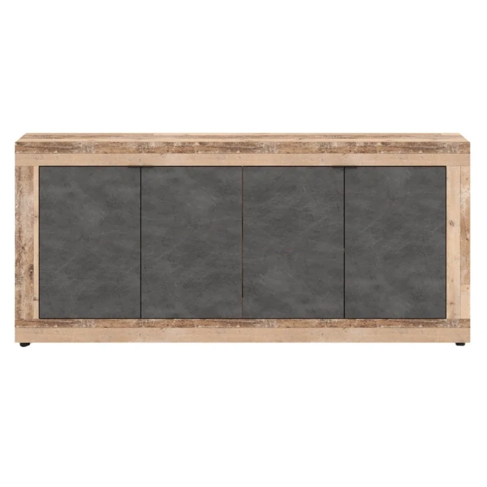 Komoda BLAGO 180 cm, čierna/dub