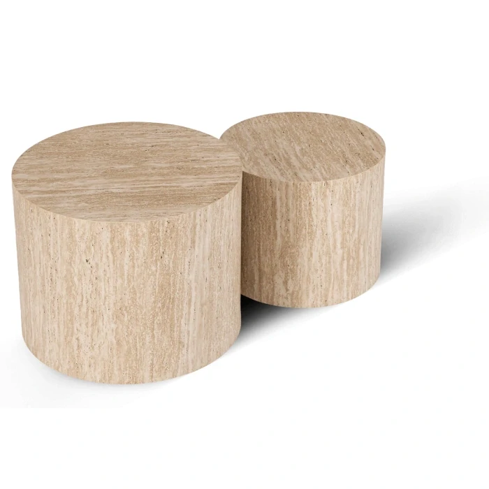 Súprava stolíkov LEILA, travertín