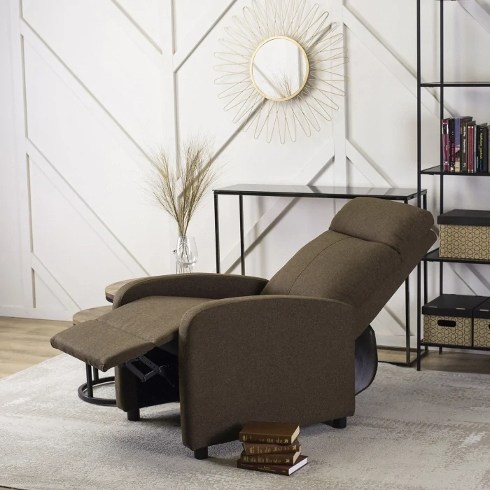 Polohovacie kreslo DANNY, hnedé