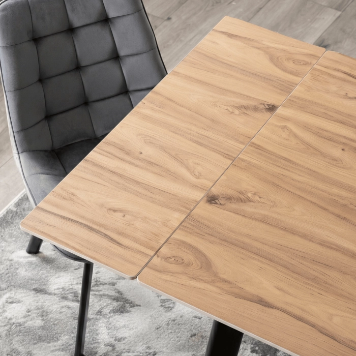 Keramický rozkladací stôl LARES 90-150 cm dub/čierny