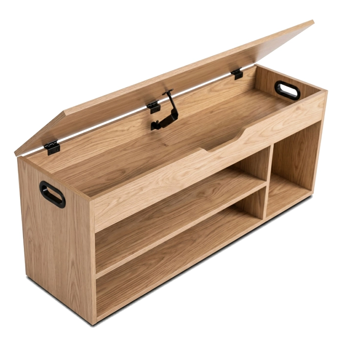 Botník ALEC 100 cm, dub/čierna