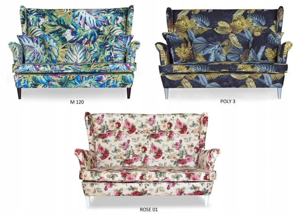 Dvojmiestna pohovka ARI PRINT typu ušiak