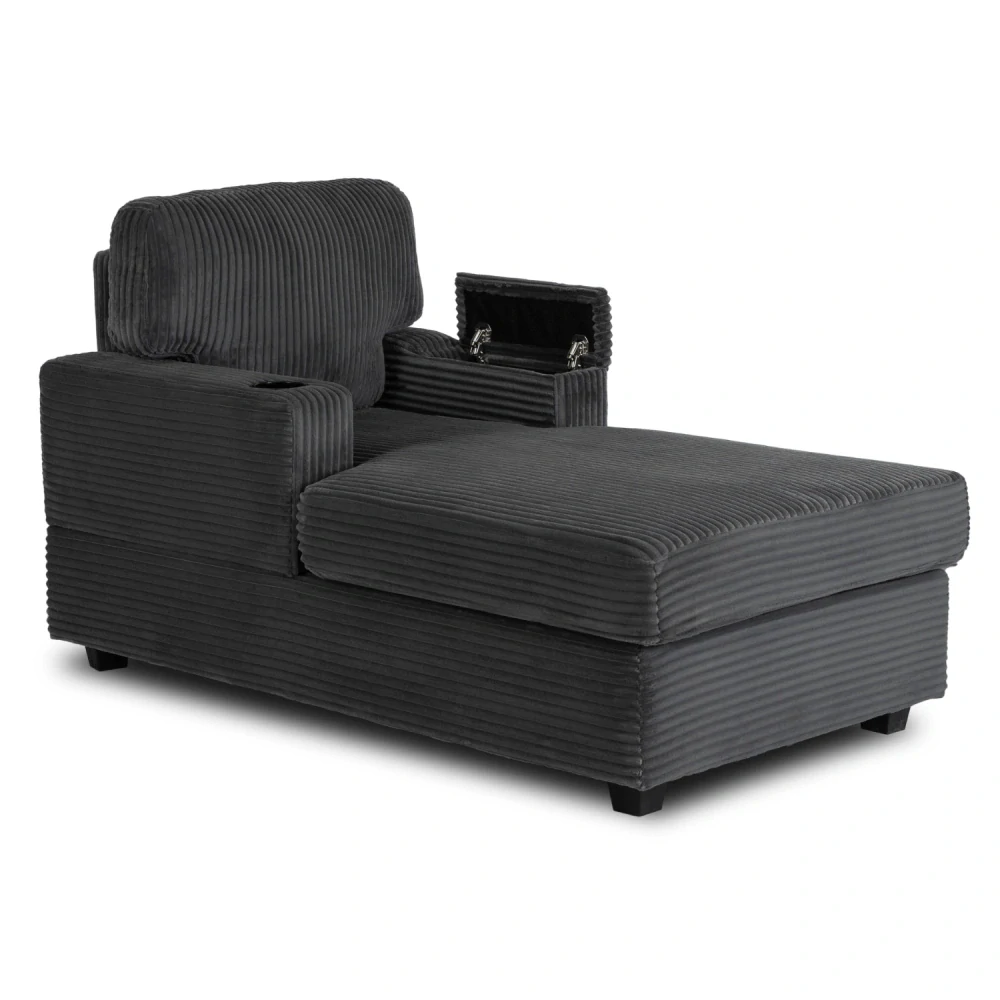 Pohovka NEO, sivá, manžestrová