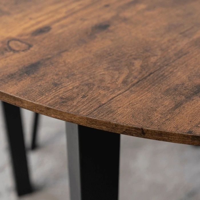 TEO Okrúhly stôl 100 cm, rustikálny dub