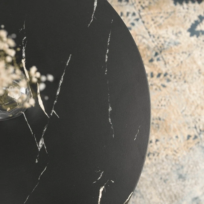 Súprava stolíkov MAURO, čierny mramor