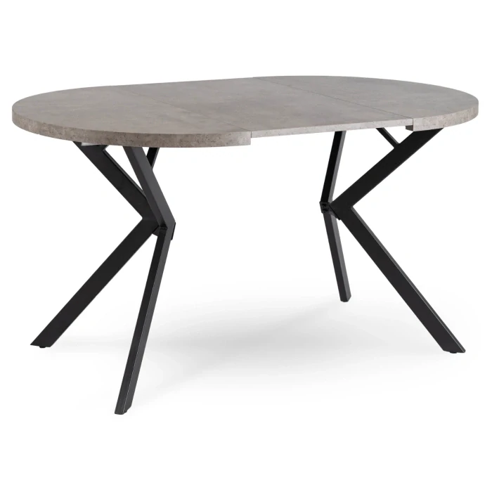 LUGO Stôl 90-190 cm Betón/čierna