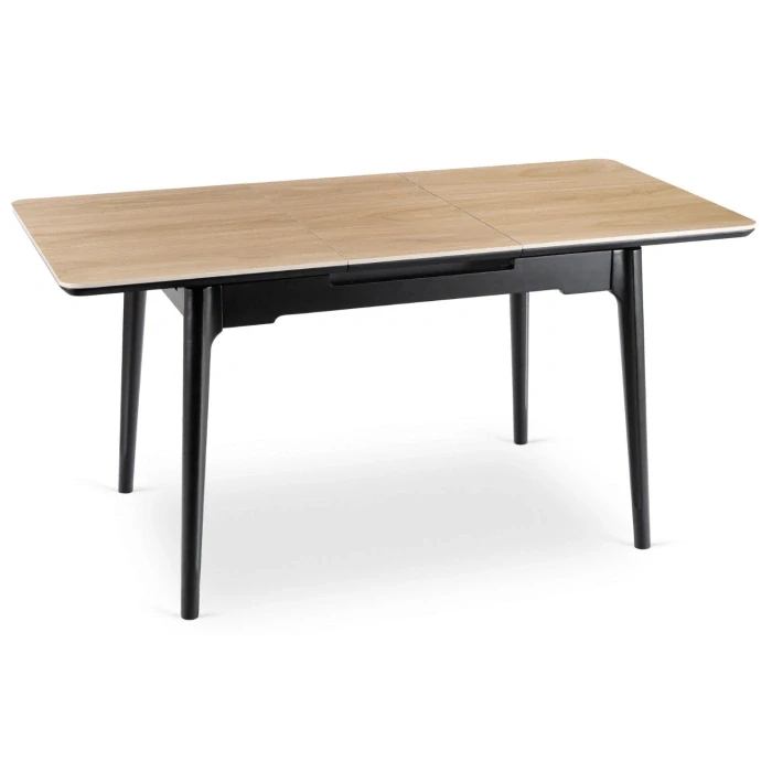 Keramický stôl SAMER 138-178 cm, dub/čierna