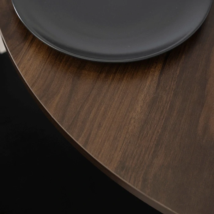 LAUREN Stôl 90 cm Orech/Čierna
