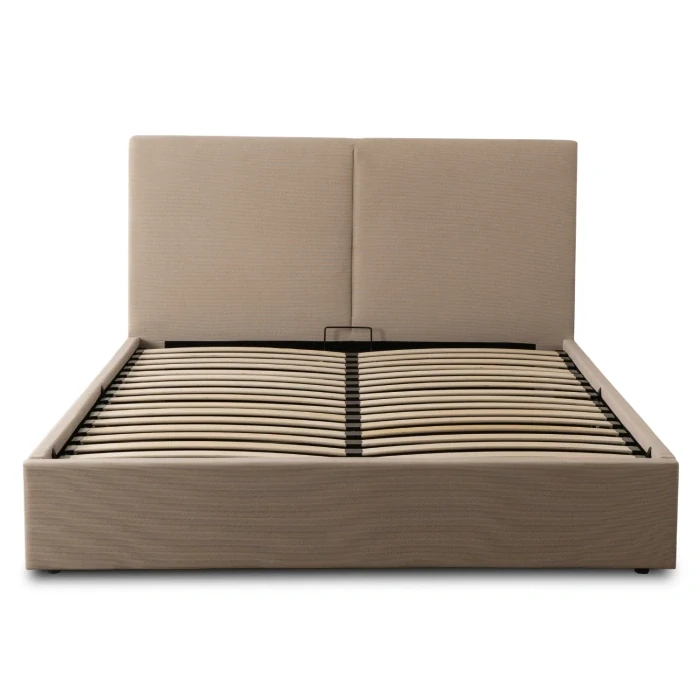 Posteľ MARSYLIA 180x200 s úložným priestorom, béžová