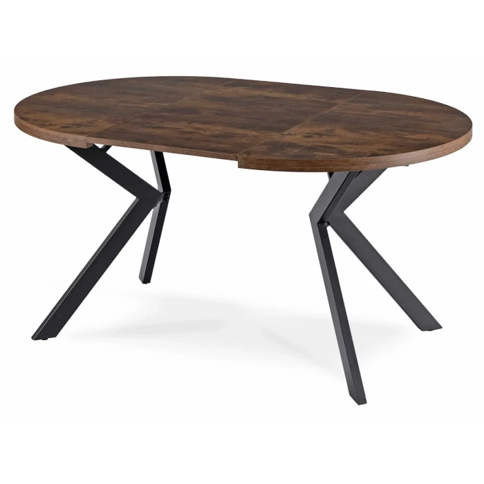Stôl LUKAS 100-250 cm, rustikálny dub/čierna