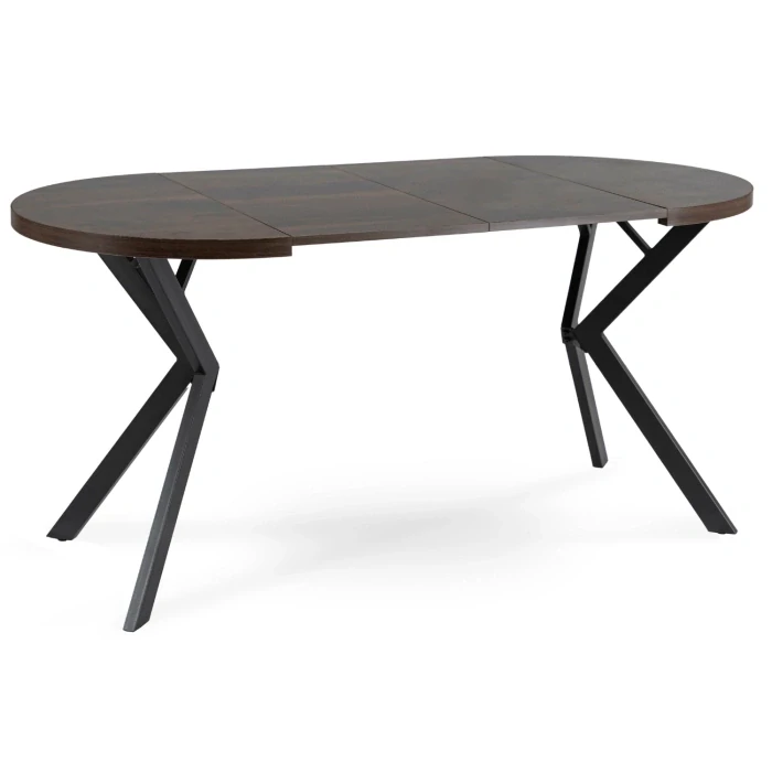 Stôl DORIAN 80-160 cm, orech/čierny